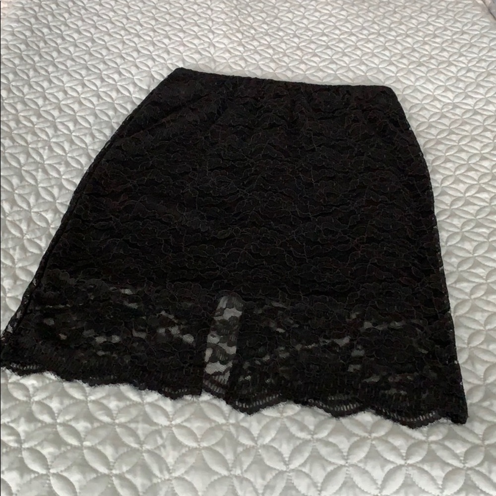 NWT Mossimo Target Lace Pencil Skirt Black SZ XS